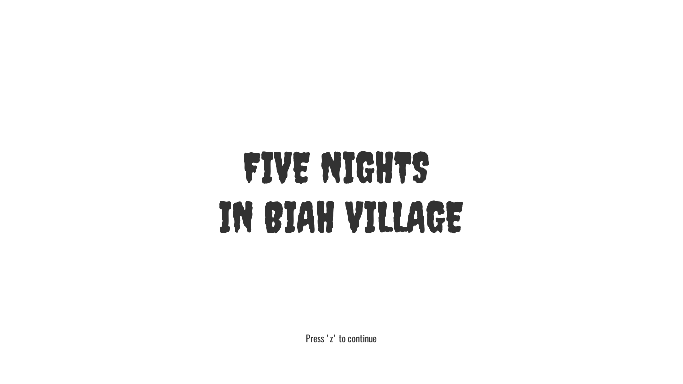 Cover image for Five Nights in Biah Village