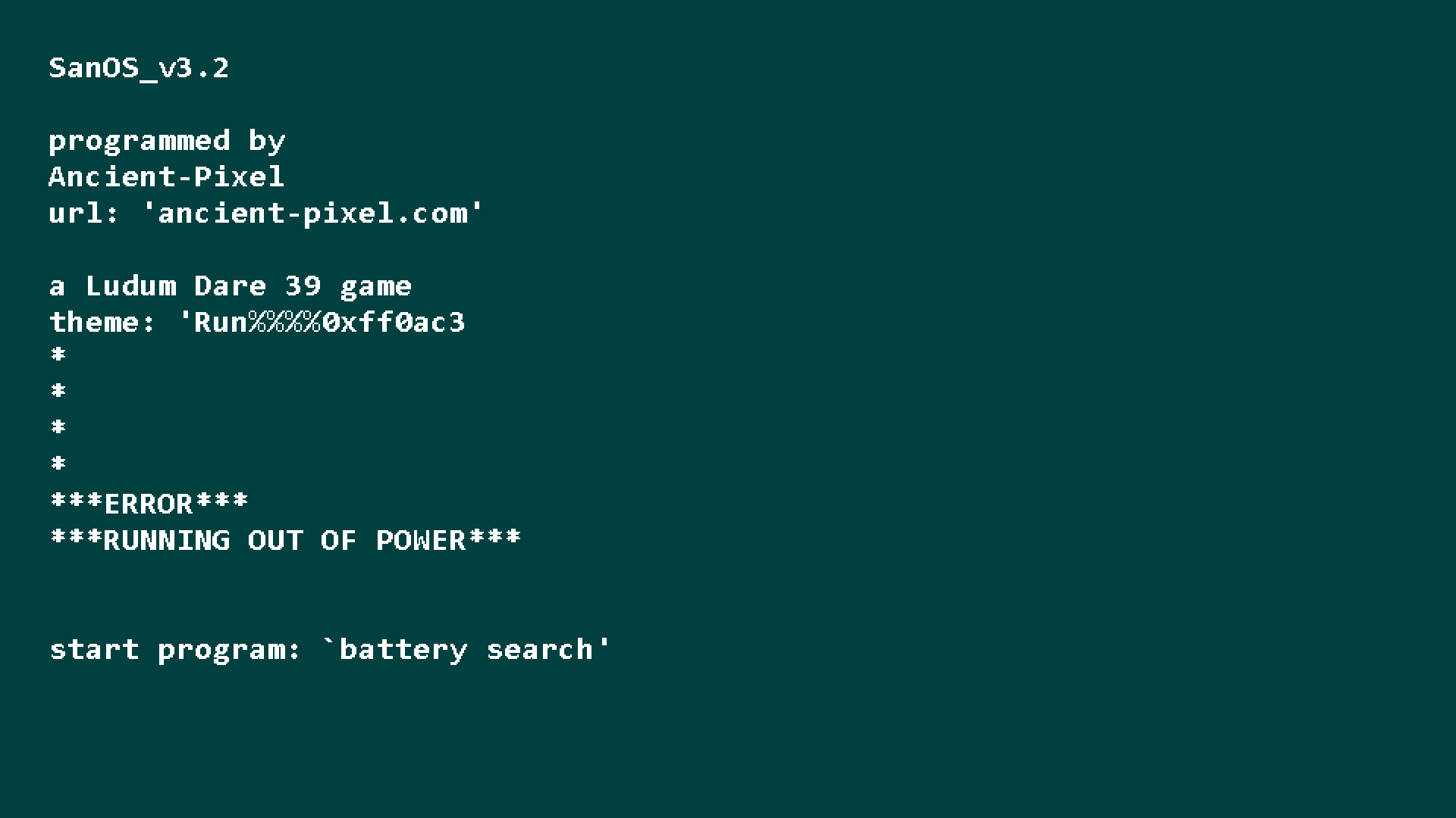 LD39 - Battery Leak!