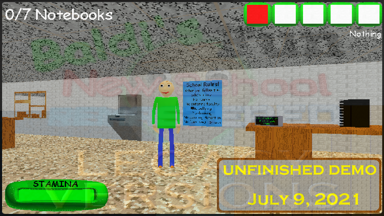 Johnster Space Games on X: Baldi's Fun New School Remastered V1