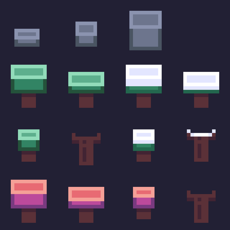 2d pixel art Box type map tiles by Kana Games