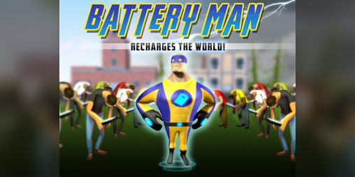 Cover image for BATTERYMAN RECHARGES THE WORLD!