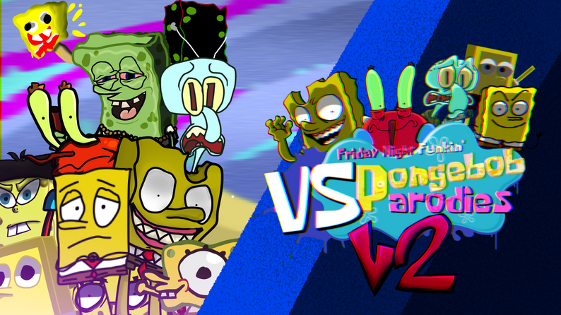 Vs Spongebob Parodies V3 FNF For MAC By Hippiess