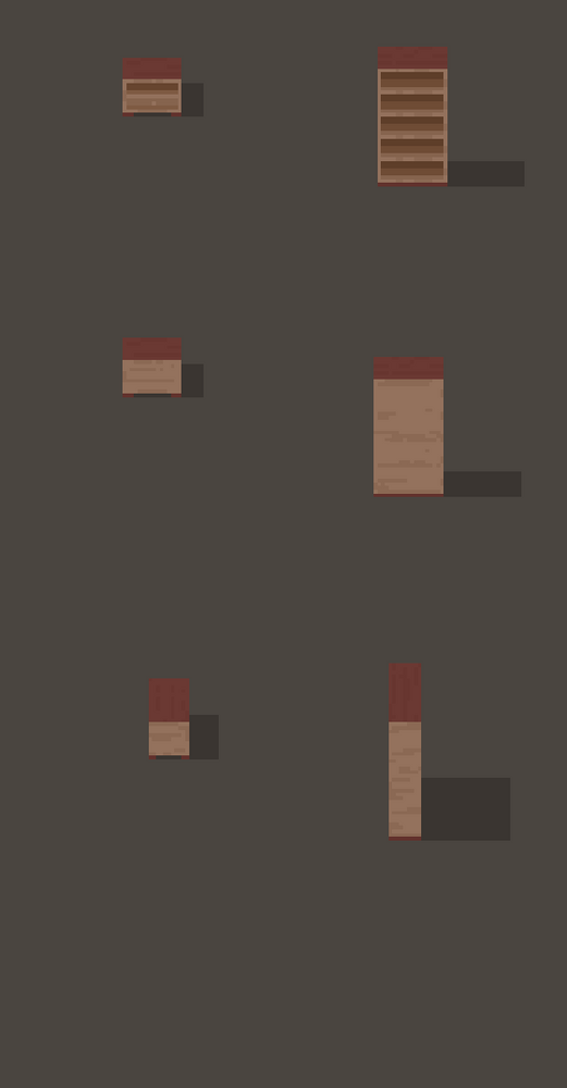 Top down bedroom furnitures pixel assets by Hooded Crow