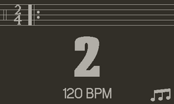 The metronome in 2/4 time, with a triplet subdivision.