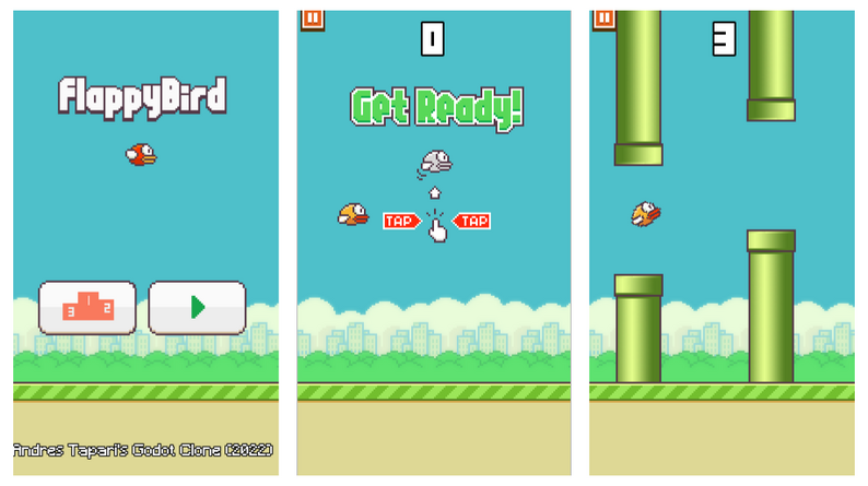Flappy Bird (Godot Clone) by AndresTapa