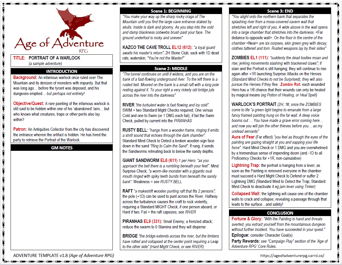 Screenshot 2 for Age of Adventure RPG - Adventure Template (v1.8)