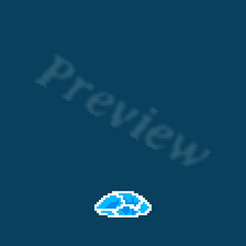 Small pixel art blue water spell effect on a dark blue background