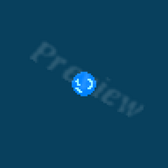 Animated blue water orb spinning on a dark blue background with faint 'Preview' watermark