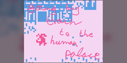 Cover image for going by train to the human palace