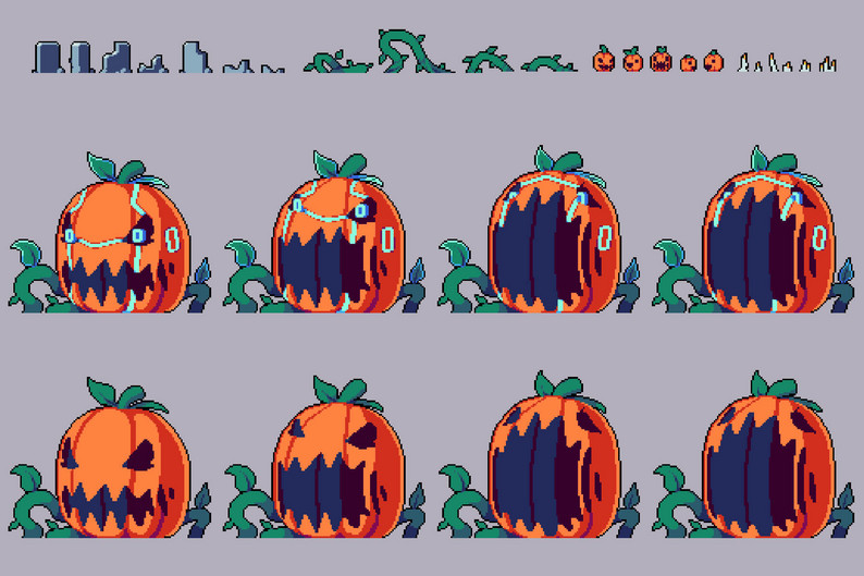 Free Halloween Characters by Free Game Assets (GUI, Sprite, Tilesets)