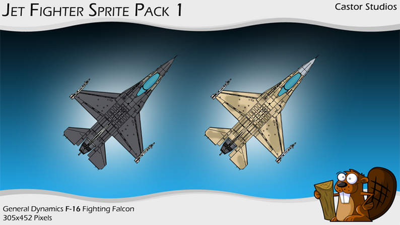 Jet Fighter Sprite Pack 1 by Castor Studios