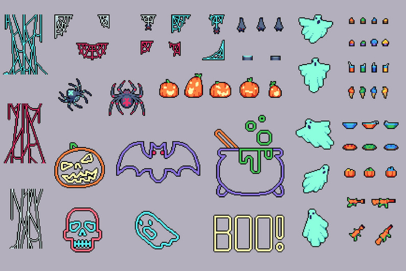 Free Halloween decorations, characters and objects by Free Game Assets ...