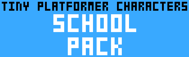 Tiny Platformer Characters - School Pack