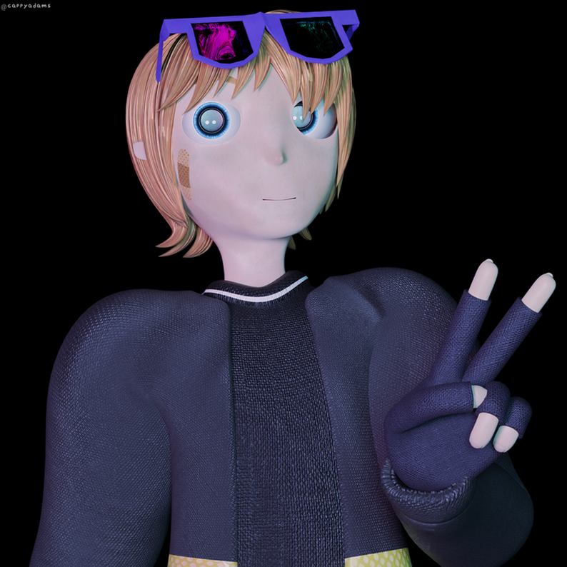Senpai // 3D model for blender! by CappyAdams