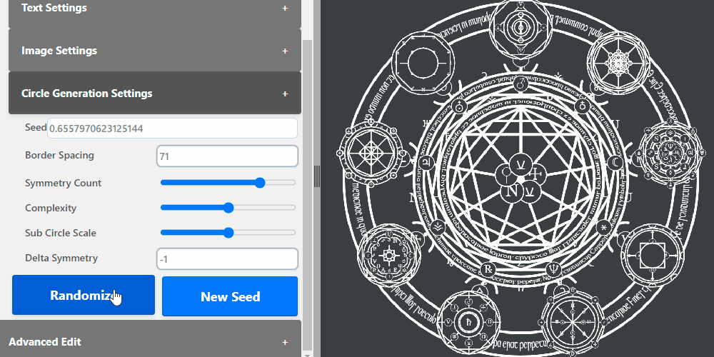Magic Circle Generator by Game Dev Goose