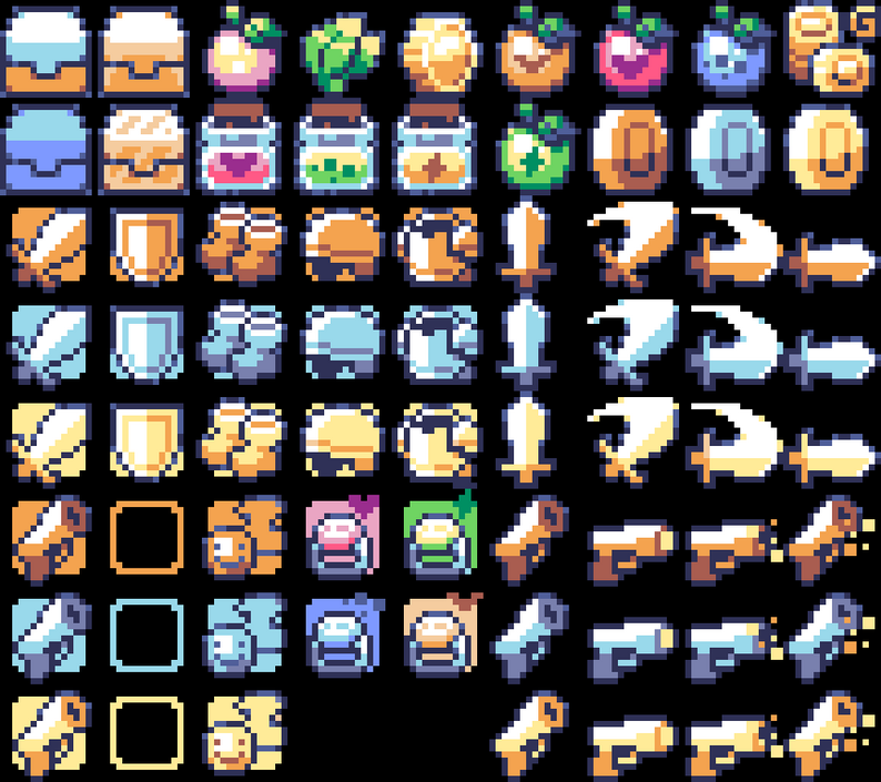 Pixelart Icons 16x16px by AxulArt