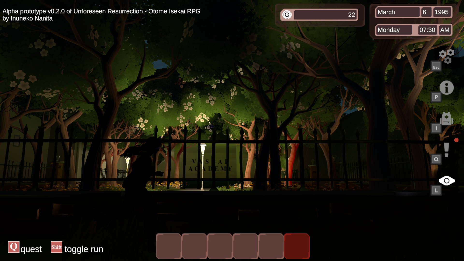 Screenshot 7 for The Unforeseen Resurrection - Otome Isekai RPG with Dress-Up & Farm Sim [Alpha Prototype]