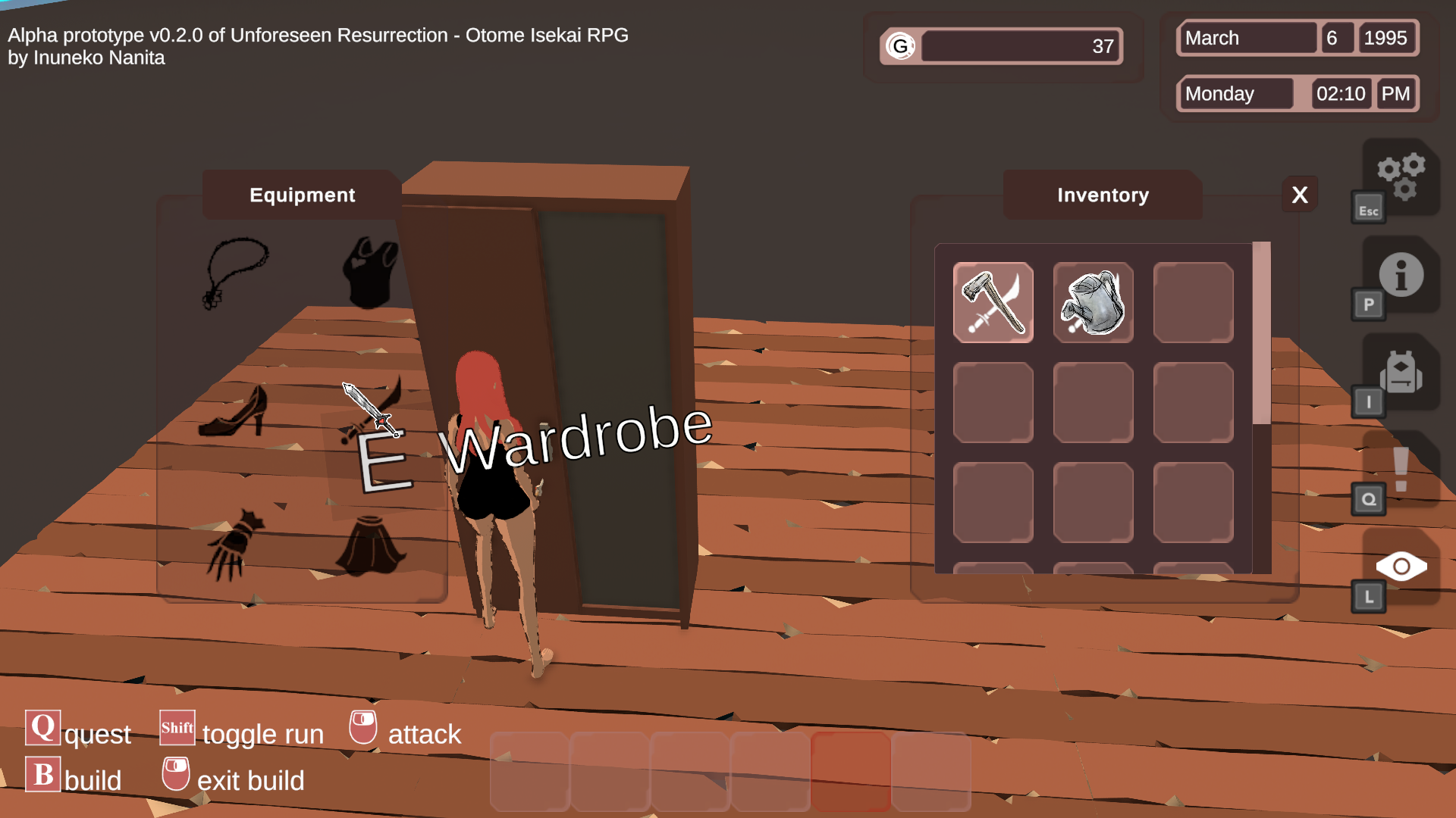 Screenshot 20 for The Unforeseen Resurrection - Otome Isekai RPG with Dress-Up & Farm Sim [Alpha Prototype]