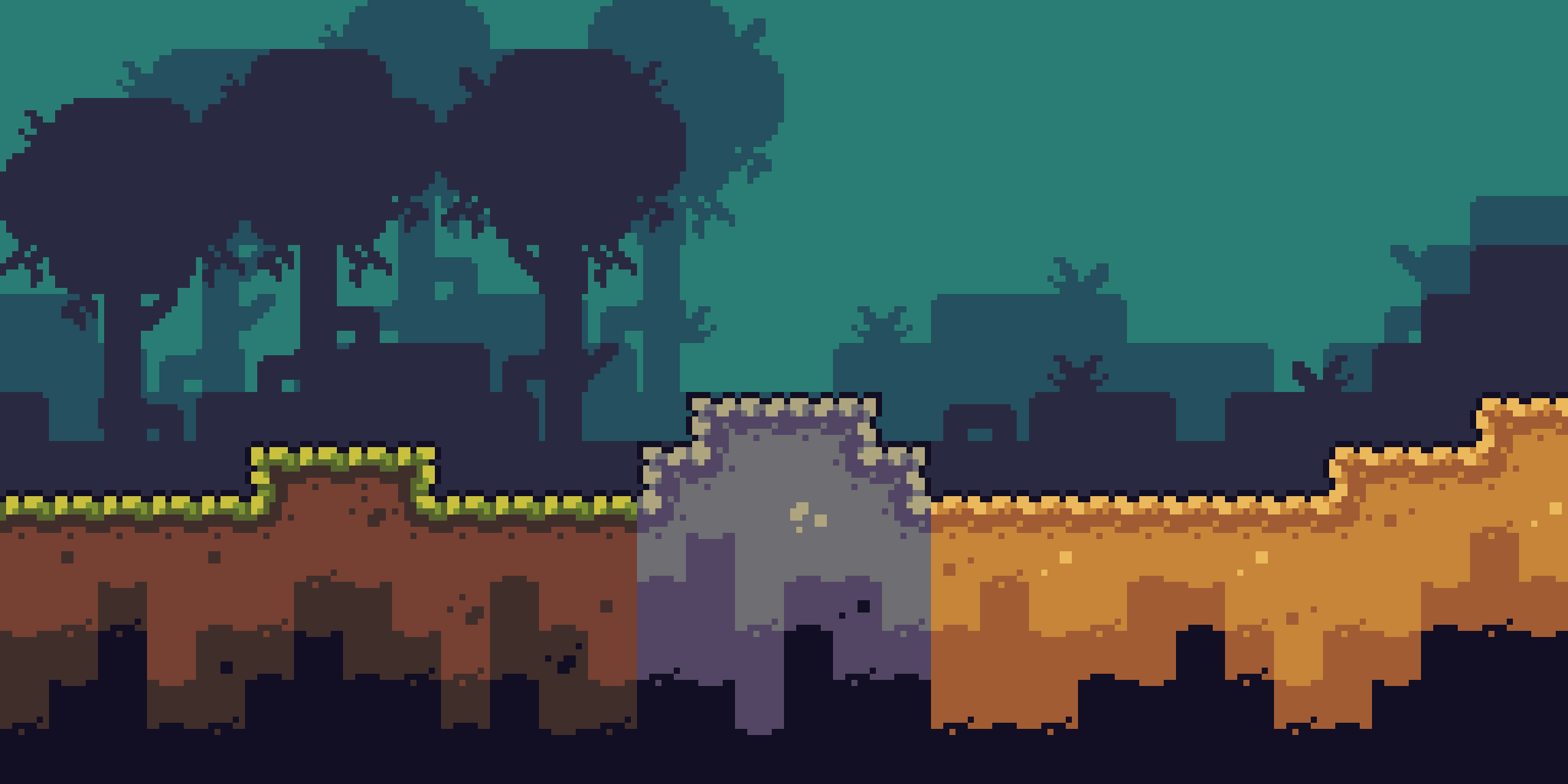 Nano Nature - 8x8 Platformer Tile Set by Chimplement