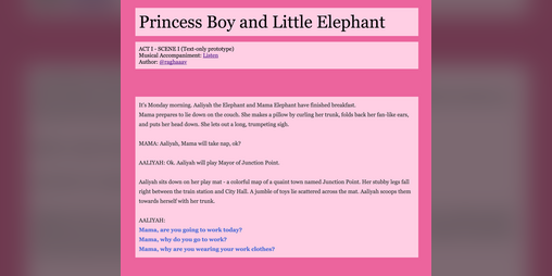 Cover image for Princess Boy and Little Elephant