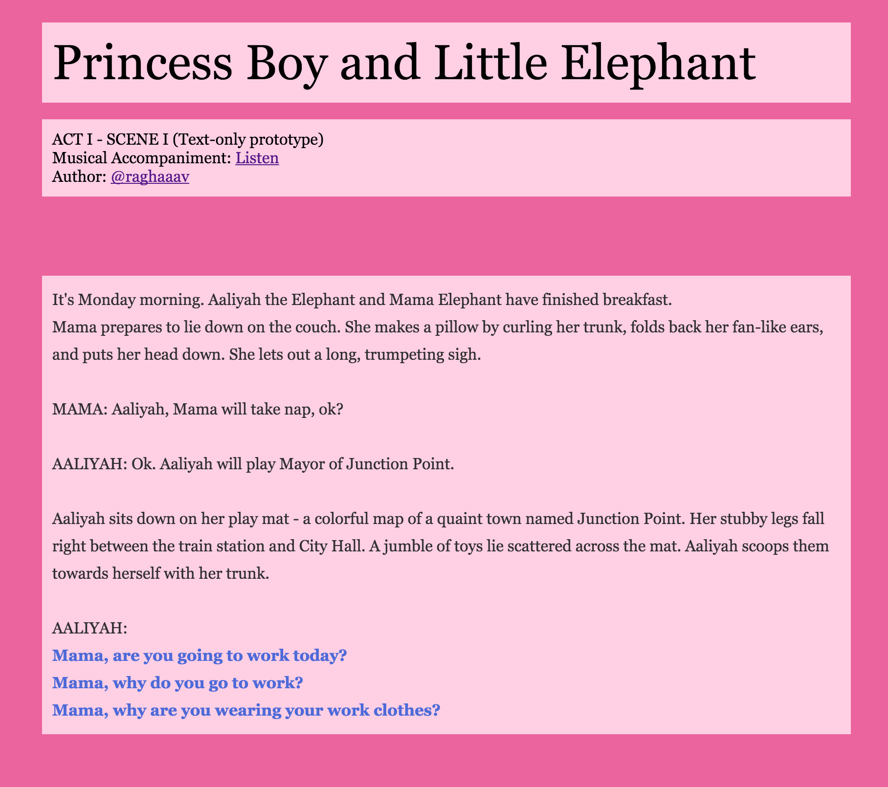 Princess Boy and Little Elephant
