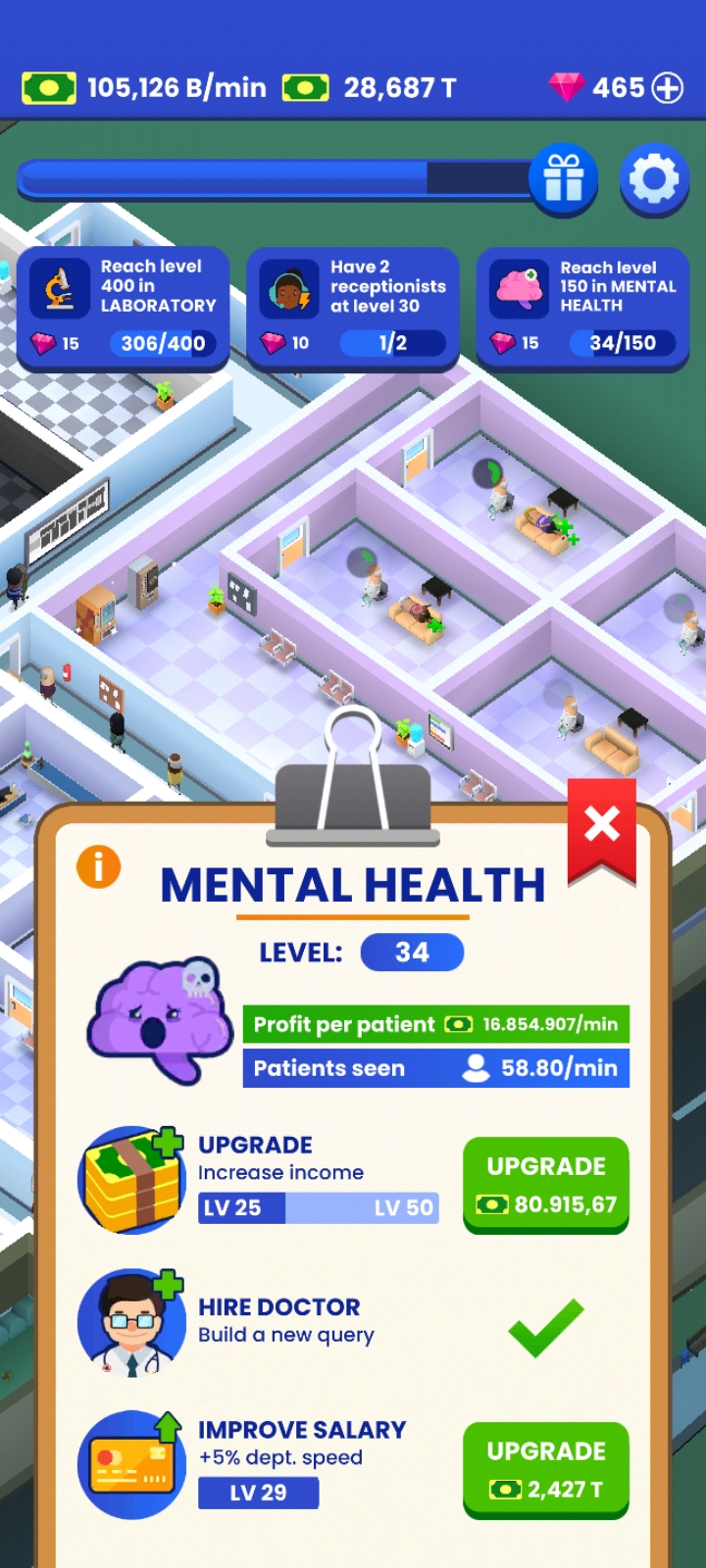 Screenshot 3 for Hospital Empire - Idle Tycoon