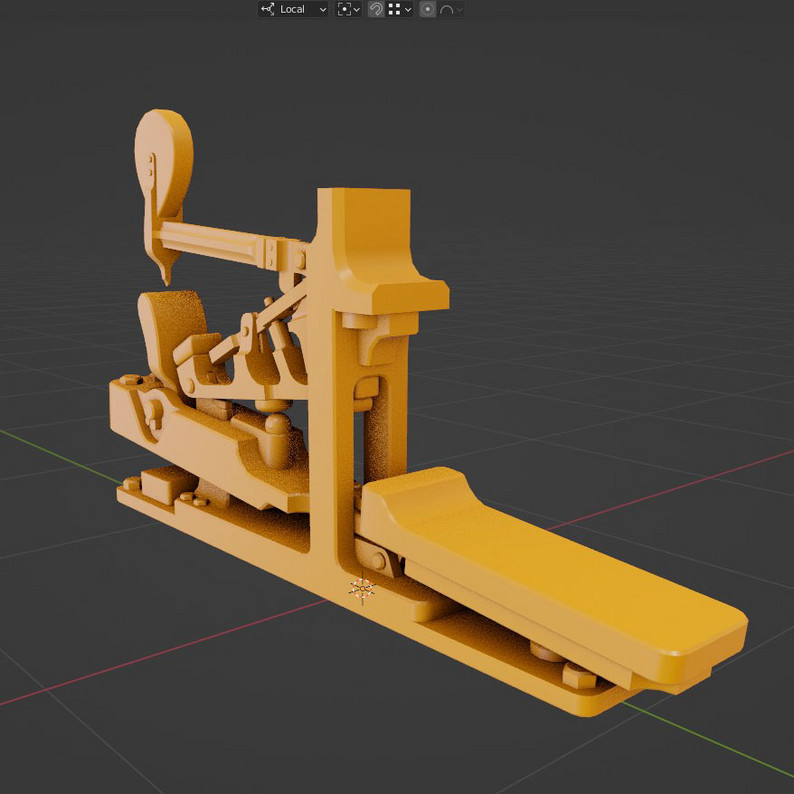 Mechanical rigs examples Blender files by Aender Lara