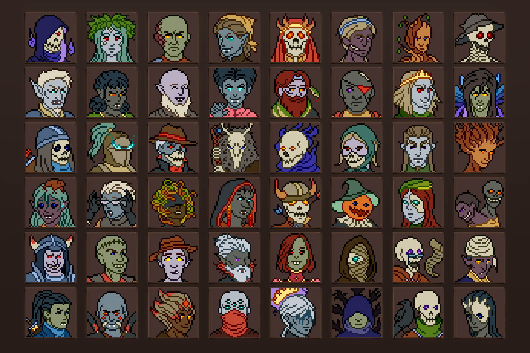 Undead Avatars 32x32 by Free Game Assets (GUI, Sprite, Tilesets)
