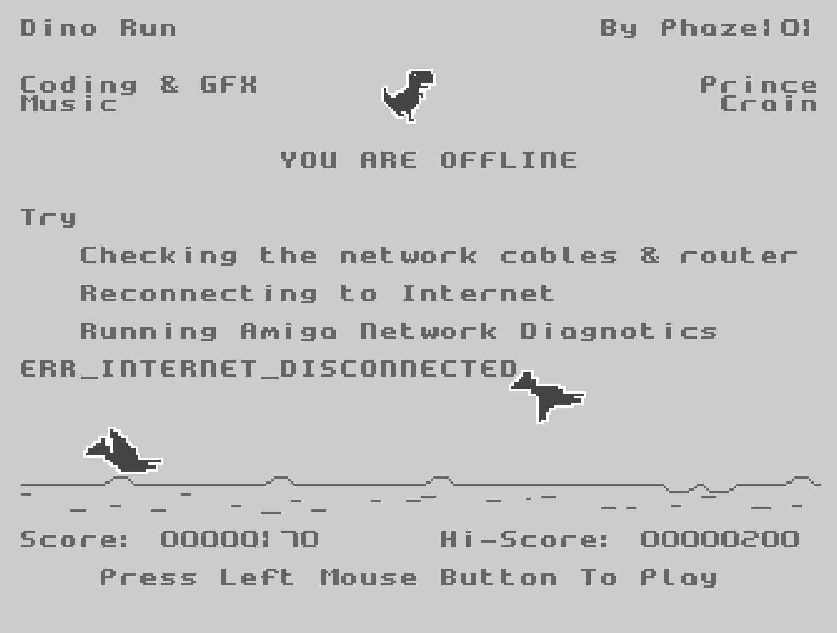 Dino Run No Internet Game 