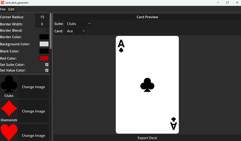 Card Deck Generator by John Costa