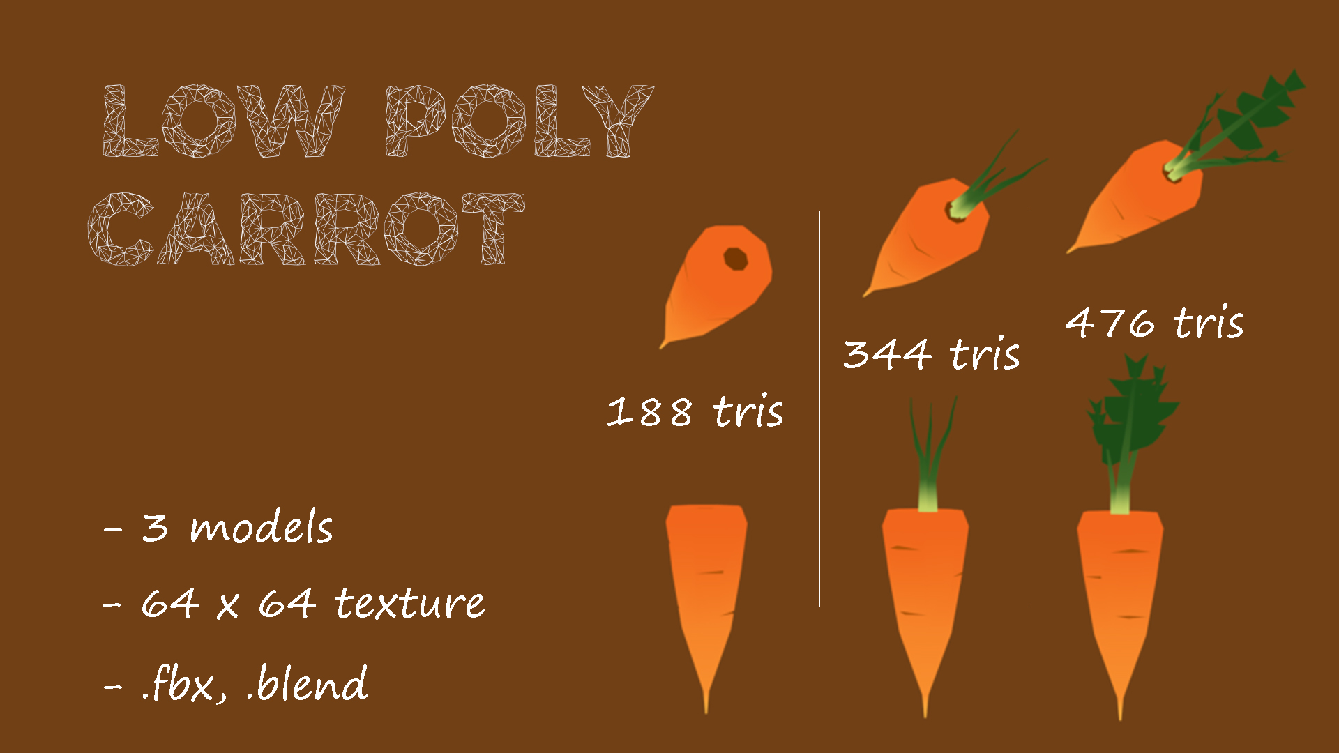 Low Poly | Carrot