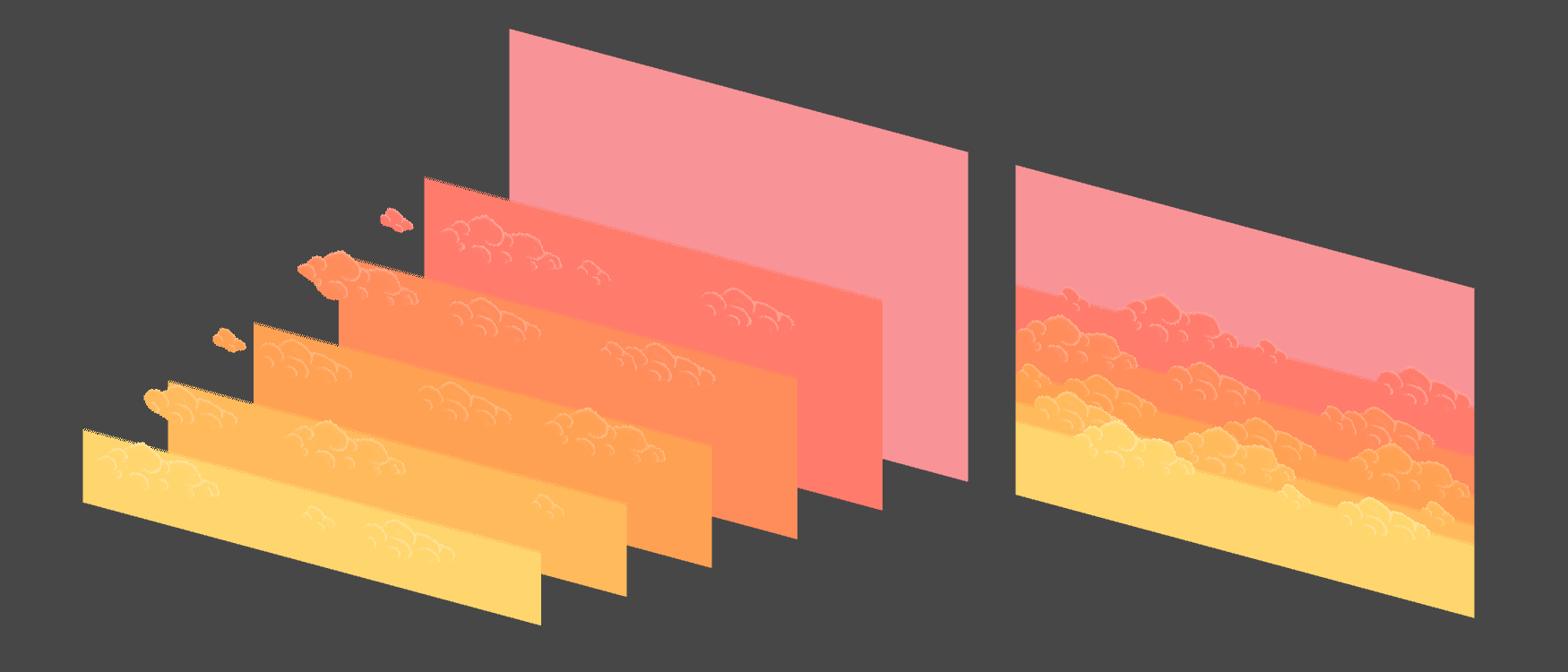 2D Pixel Sky Asset Pack