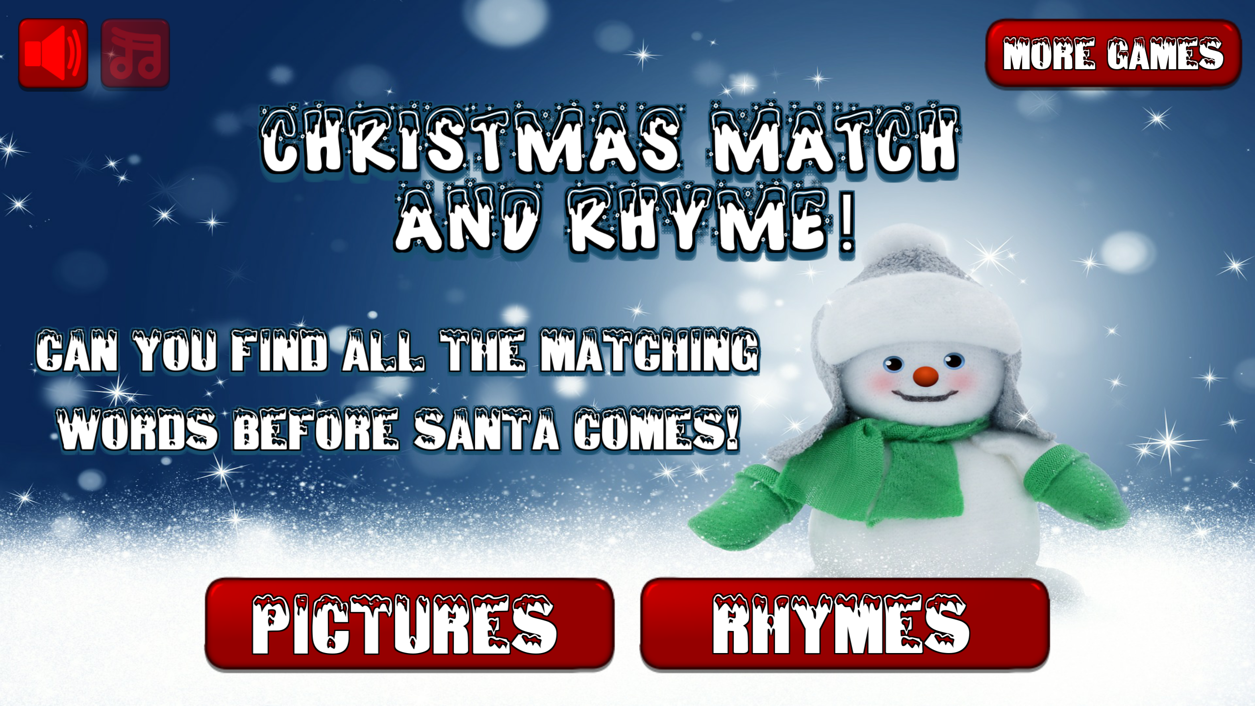 Christmas Rhyme and Match by Making English Fun