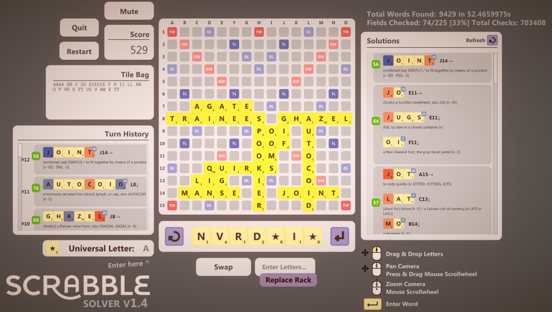 Scrabble Solver By Artoftheblue