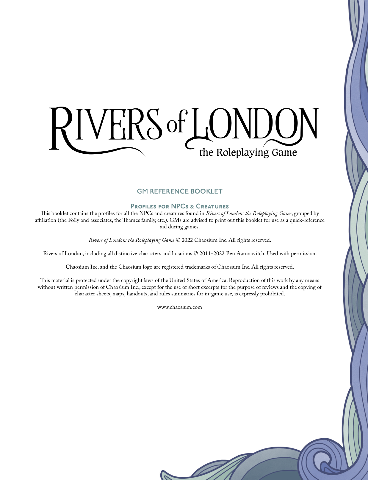 Rivers of London: The Roleplaying Game - PDF - Chaosium Inc.