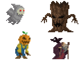 Monsters Pack 1 Enemies Pixel Art by Jose Moyano