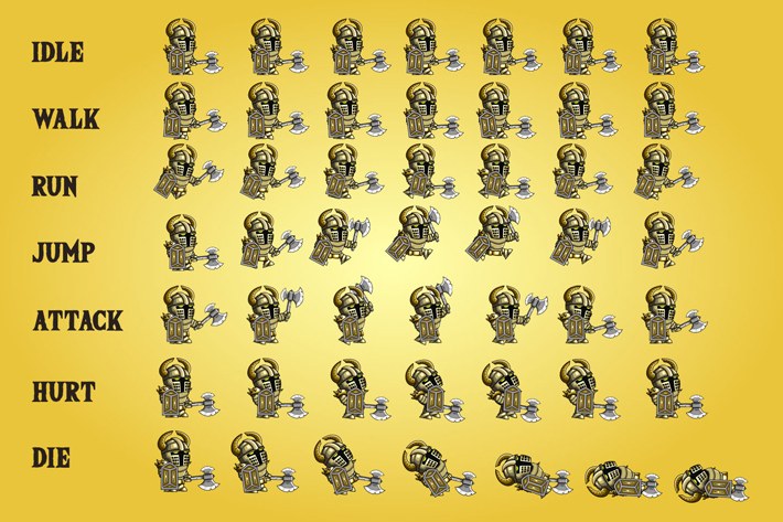 Free 2d Knight Sprite Sheets By Free Game Assets Gui Sprite Tilesets
