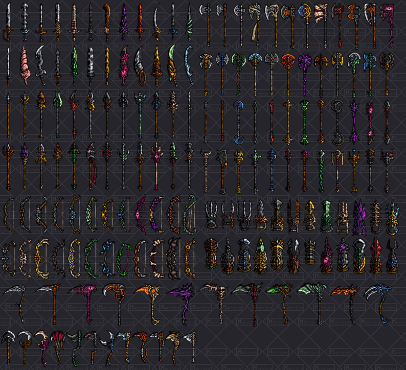 Unique Fantasy Weapons Collection by Marvyra