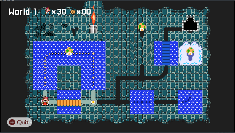 SMB1 World map in Super Mario Maker 2 by Charlie