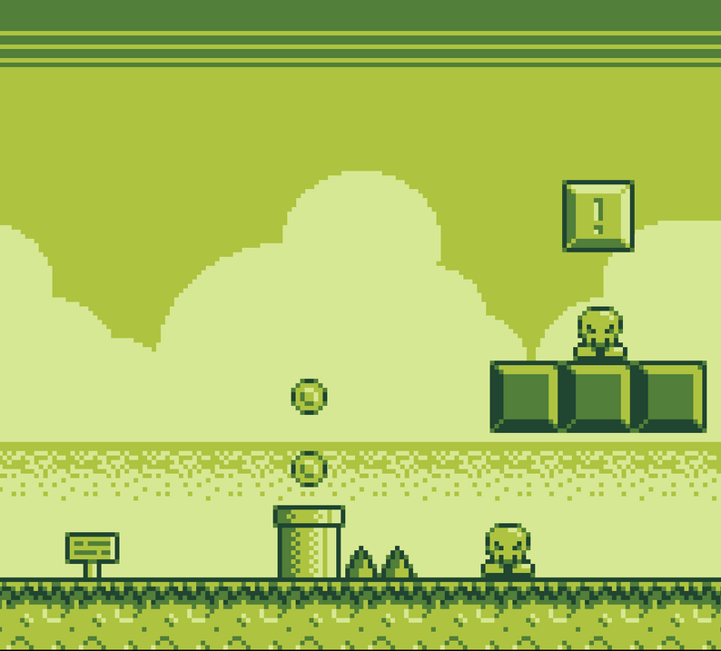 Retro Gameboy style platform tileset by Ben Leggett