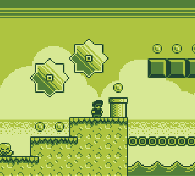 Retro Gameboy style platform tileset by Ben Leggett