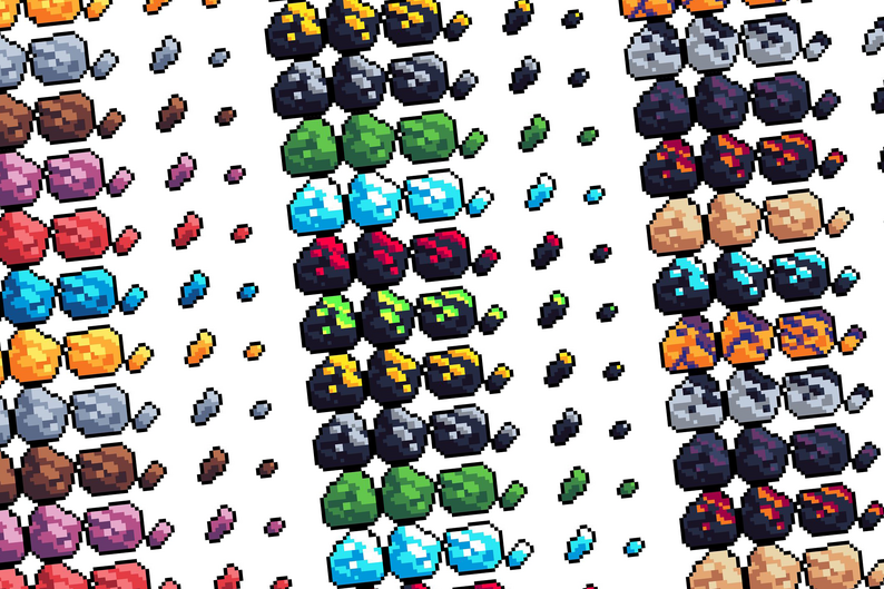 16-Bit Drill Game Assets - Top Down Sprite Sheet by very.small.squares