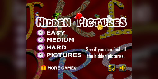 Cover image for Hidden Words and Pictures Game