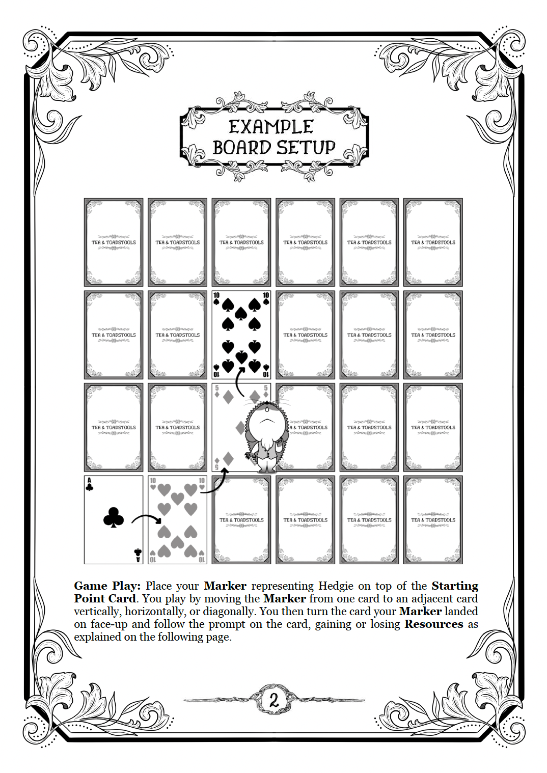 Tea Toadstools A Carta Solo Game By La Lionne Publishing