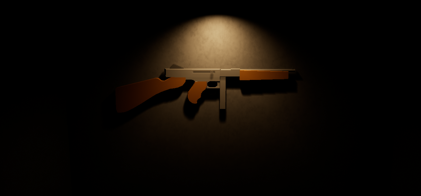 Free Low Poly WW2 Thompson smg