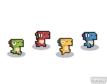 Pixilart - Dino Run 2 sprite by Anonymous