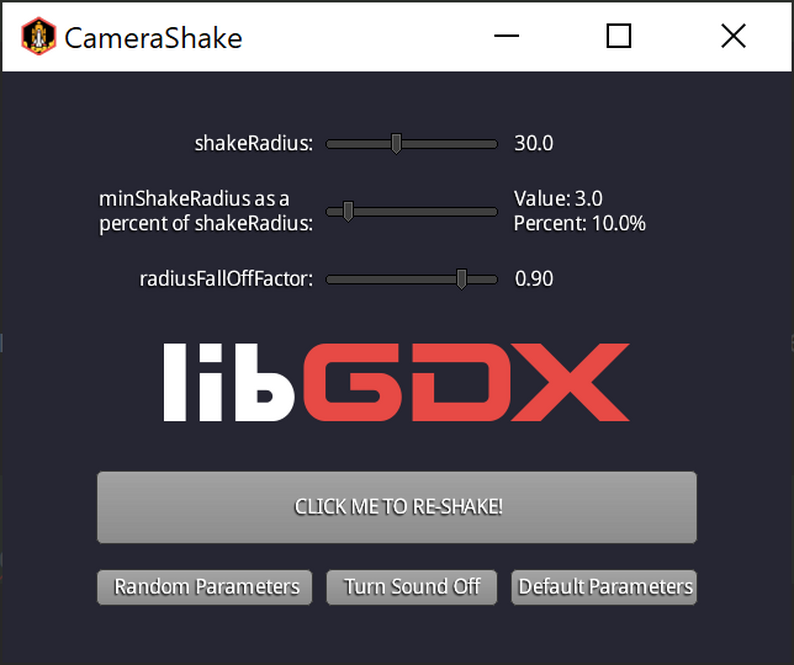 libGDX Camera Shaker Demo by Antz