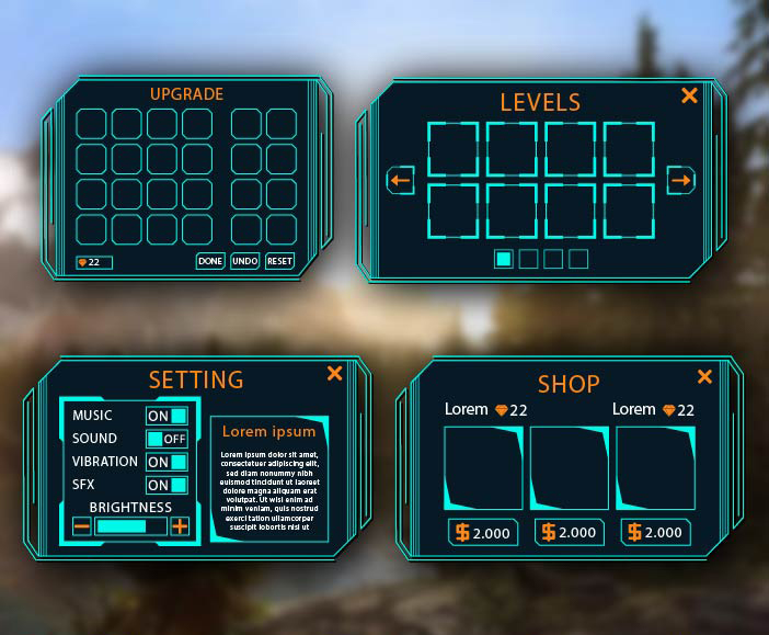FREE Game user interface (game asset pack) by SunGraphica on