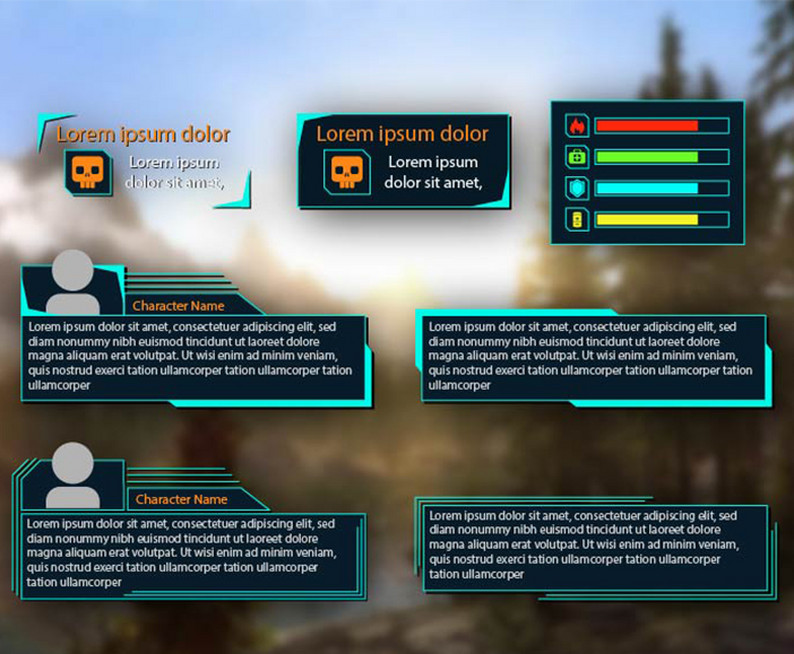 Sci-Fi and Futuristic Game UI Asset Pack by SunGraphica