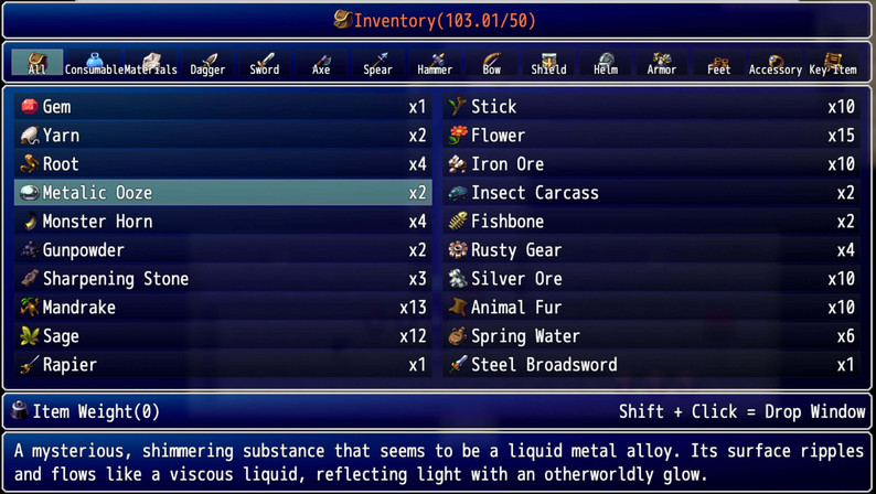 Limited Inventory - [MZ] by Dungeonmind